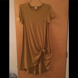 LuLaRoe Carly dress. Mustard yellow. Size S